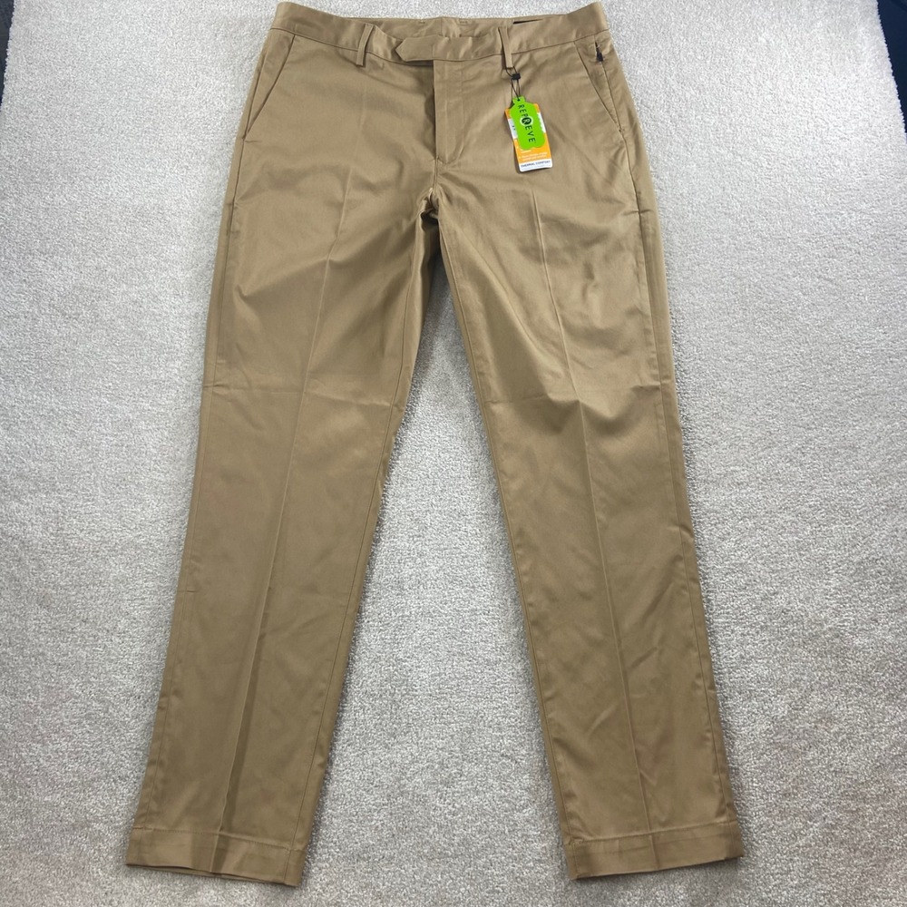 Bonobos Chino Pants Mens 35x32 (Meas 37x31.5) Tan Slim Fit TruTemp 365 Stretch